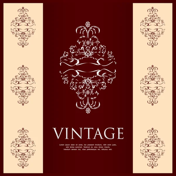 Fundo vintage floral em formato vetorial editável —  Vetores de Stock