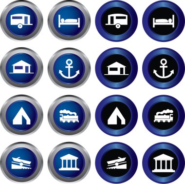 turistik mekanlar Icon set