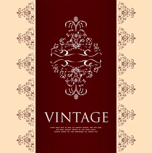 Fundo vintage floral em formato vetorial editável —  Vetores de Stock
