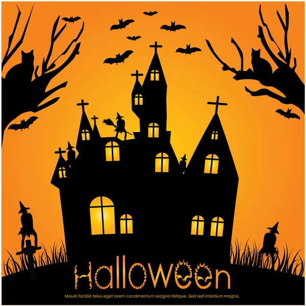 Convite de Halloween —  Vetores de Stock