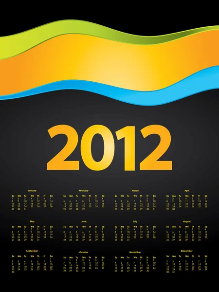 Projeto de calendário especial para 2012 — Vetor de Stock