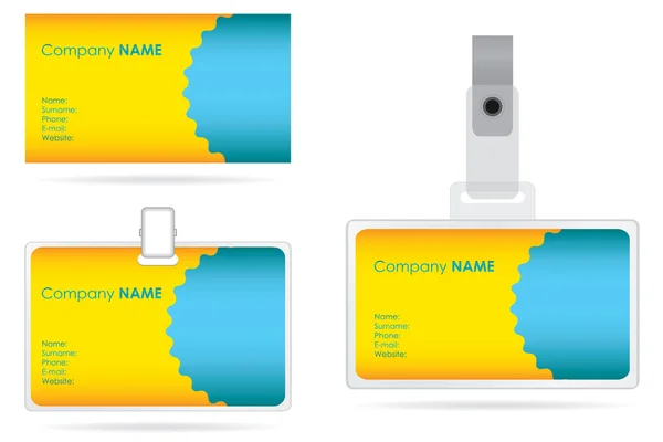 Name tag set in editable vector format — Stock Vector