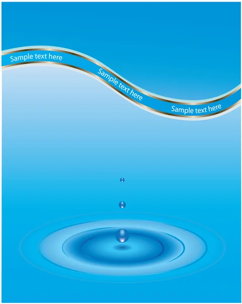 Fallande vattendroppar — Stock vektor