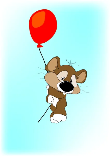 Kleiner Teddybär Ballon — Stockvektor