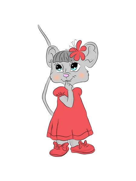 Ποντίκι κορίτσι — Διανυσματικό Αρχείο