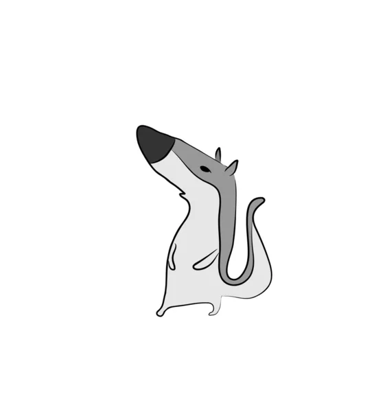 Lobo dibujos animados — Vector de stock