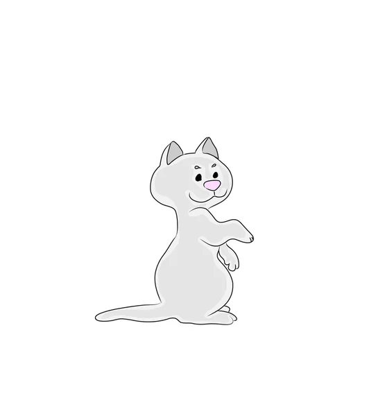 灰色の猫 — ストックベクタ