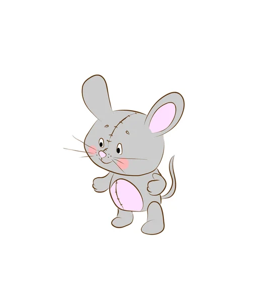 Lindo ratón vector ilustración — Vector de stock