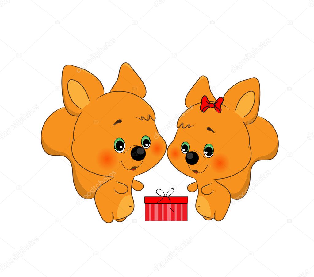 Cartoon Squirrel Love Vector Stock Vector Image by ©mistuk13 6038766