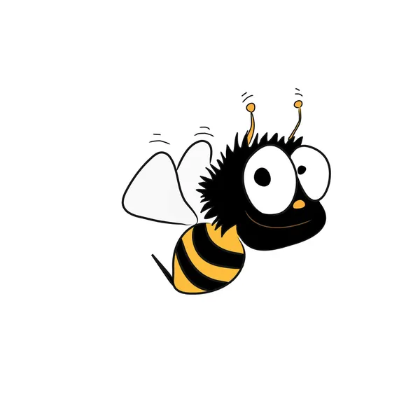 Divertida abeja de dibujos animados — Vector de stock