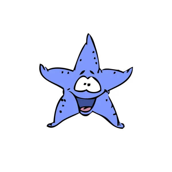Engraçado desenho animado estrela do mar — Vetor de Stock