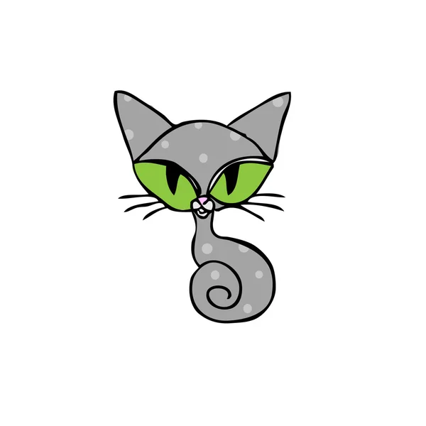 Gray cat — Stock Vector