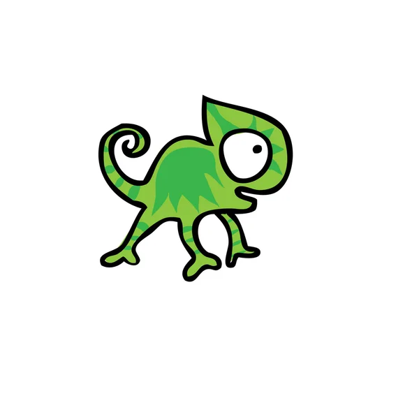 녹색 도마뱀 — 스톡 벡터