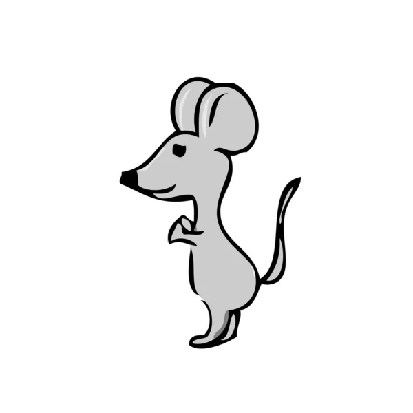 Серая мышь — стоковый вектор