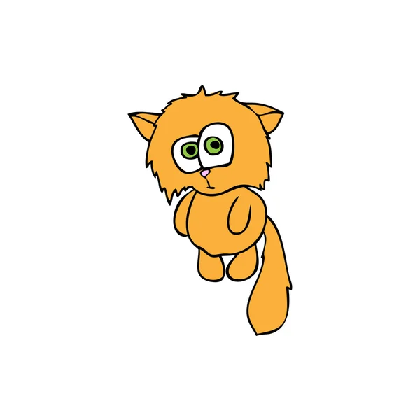 Ginger triste gato — Archivo Imágenes Vectoriales