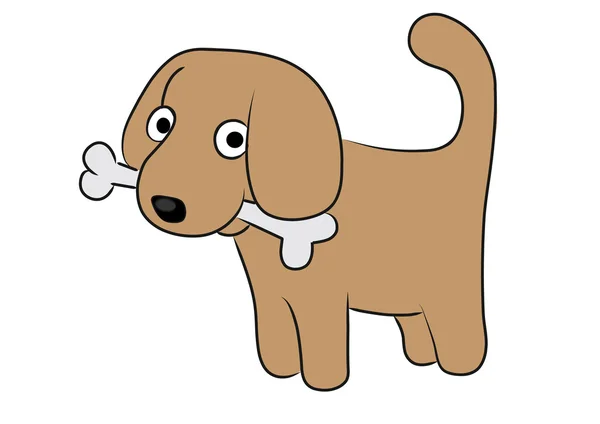 Σκυλί με οστό — Διανυσματικό Αρχείο
