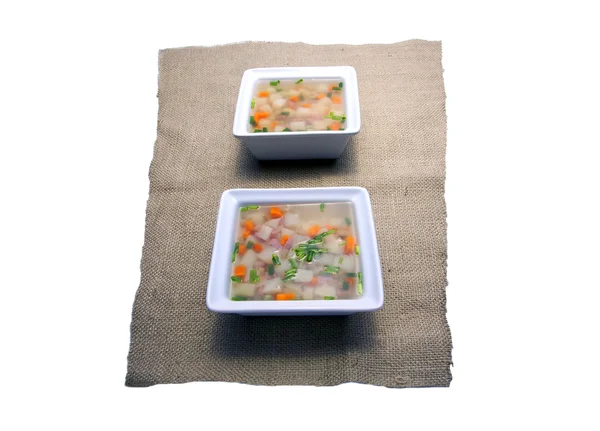 Dos tazones de sopa . — Foto de Stock