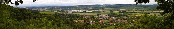 Панорамним видом на Pannonhalma Стокове Зображення