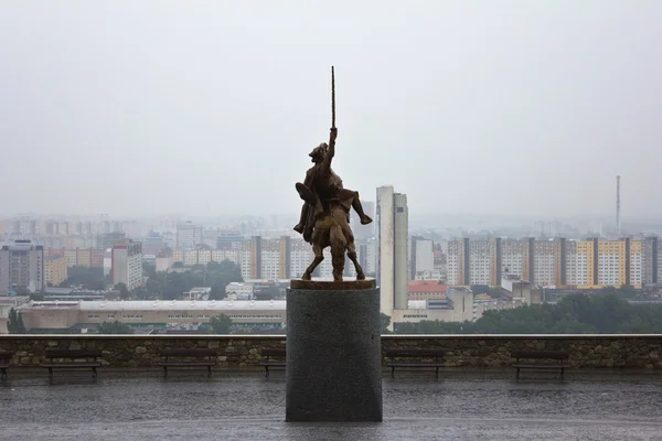 Statua equestre nel Castello di Bratislava — Foto Stock