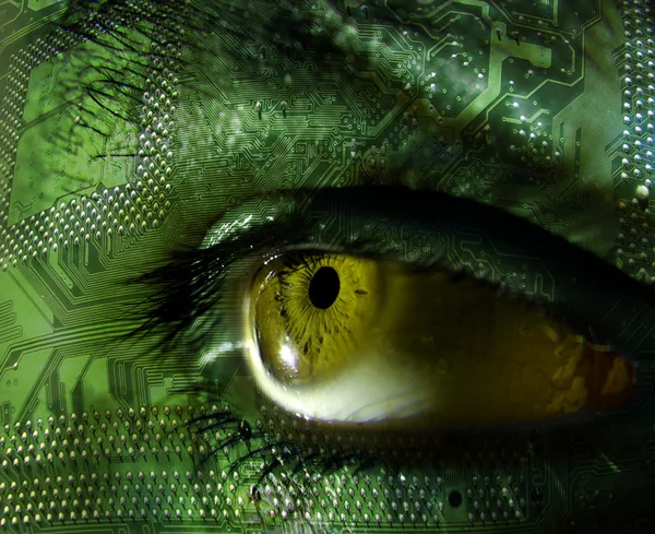 녹색 눈 칩 — 스톡 사진