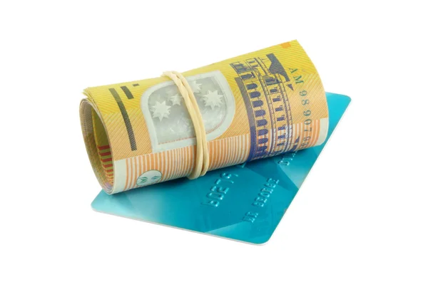 Dinero y tarjeta de crédito — Foto de Stock