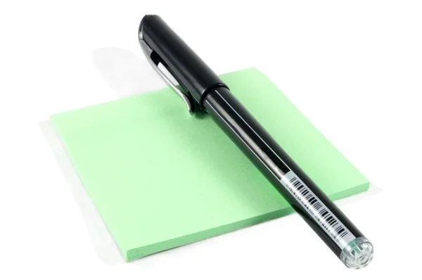 Note paper and pen — Stock Photo, Image
