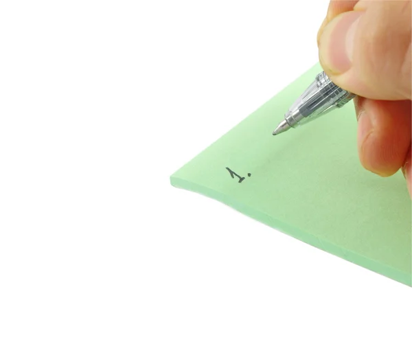 Note paper and pen — Stock Photo, Image