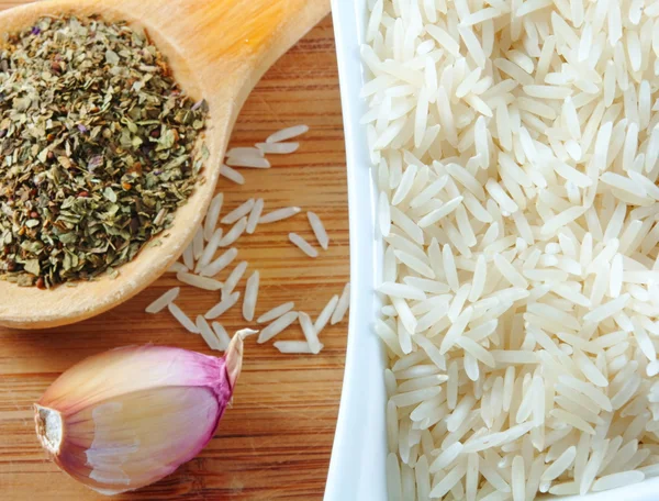 Stock image Rice and herbs