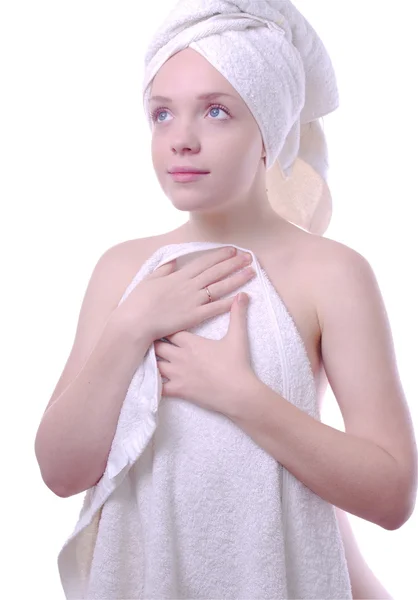 Girl after shower — Stock Photo, Image
