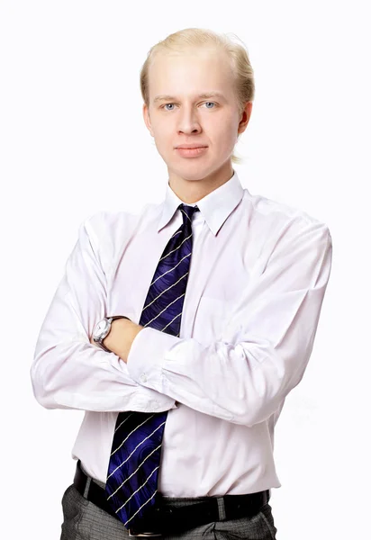 Ung affärsman på kontor — Stockfoto