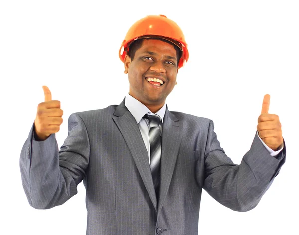 A male construction worker a job site. — Stock Photo, Image
