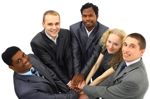 Equipe de negócios isolado sobre fundo branco — Fotografia de Stock