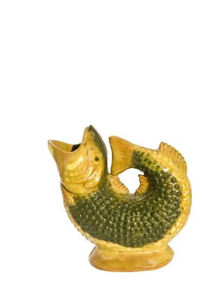 复古手工制作鱼形式花瓶 — 图库照片