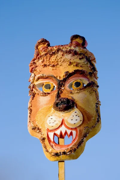 Mardi Gras maschera leone e cielo — Foto Stock