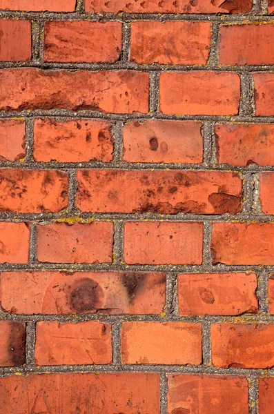오래 된 붉은 벽돌 벽 배경 — 스톡 사진