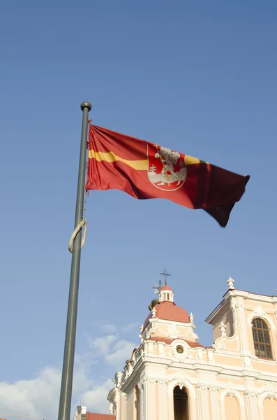 Lithuanian capital Vilnius city flag — Stock Photo, Image