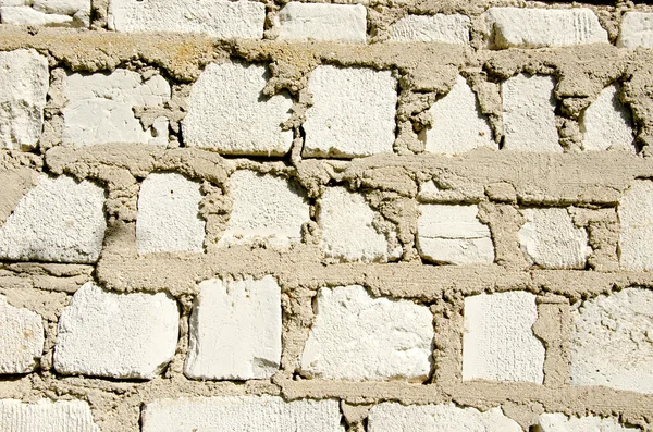 Old white bricks wall background — Stock Photo, Image