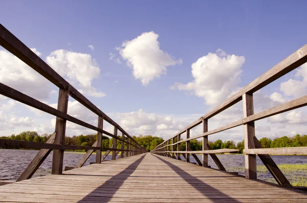 Drewniany most budowlane — Zdjęcie stockowe