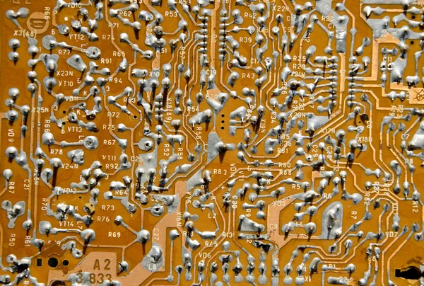 Retro electronic circuitry background — Stock Photo, Image