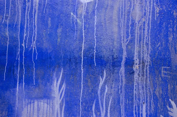 蓝色彩绘的墙 grunge 背景 — 图库照片