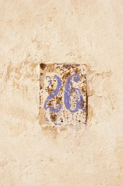역사적인 집 거리 번호 26 — 스톡 사진