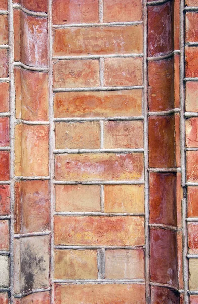 Red bricks wall background — Stock Photo, Image