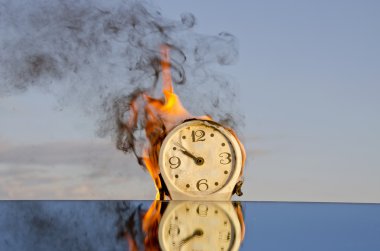 Time is a fire clipart