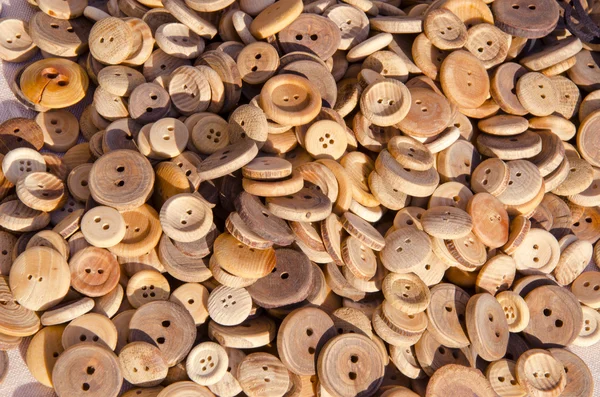 stock image Wooden buttons in the fair