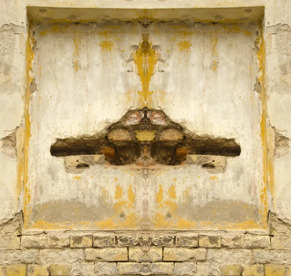 Stary mur symetryczne tło — Zdjęcie stockowe