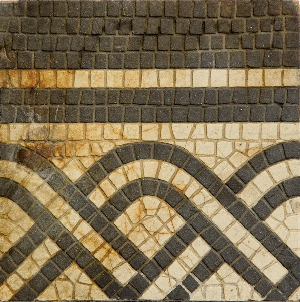 Grunge vecchio pavimento piastrelle ornamentali — Foto Stock