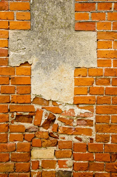 Vermelho tijolos parede fundo — Fotografia de Stock