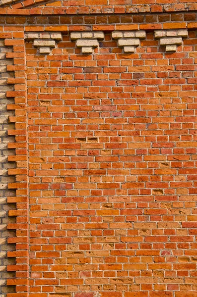 붉은 벽돌로 된 벽 배경 — 스톡 사진