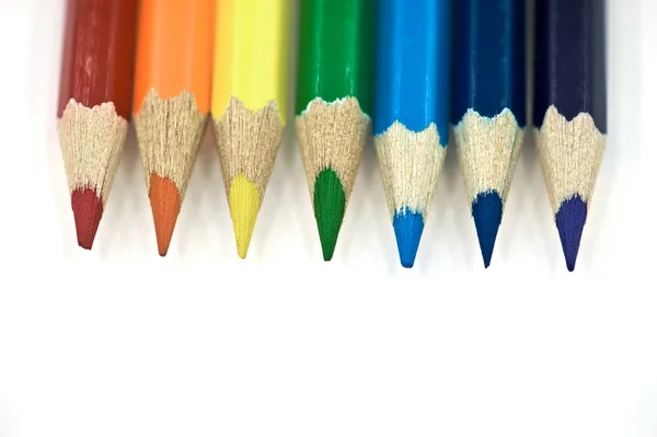 7 Rainbow Pencils — Stock Photo, Image