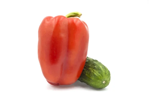 stock image An Organic Pepper and Cucumber